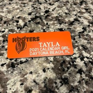 Hooters Calendar Girl Name Tag